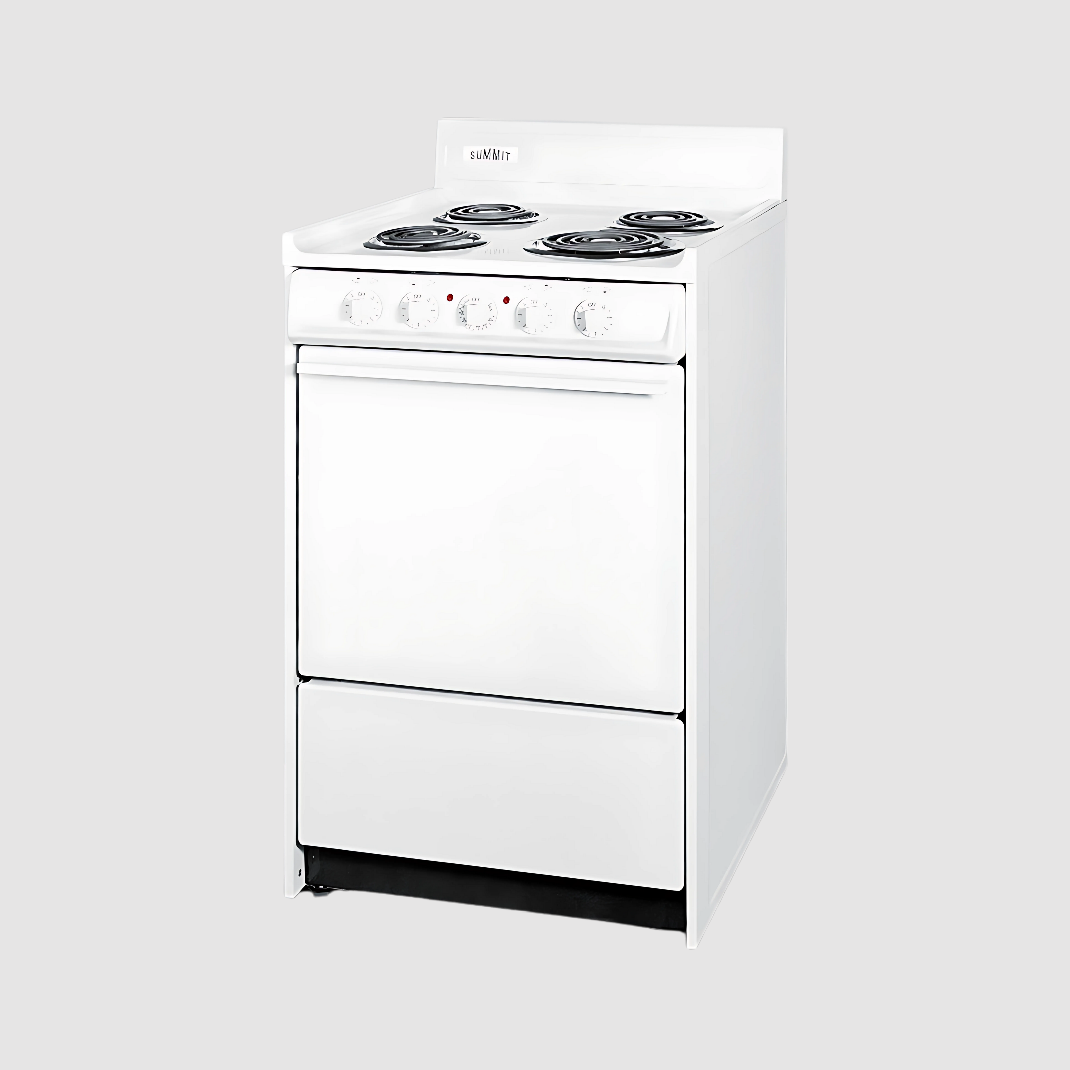 Summit 20" Wide Electric Coil Top Range with 4 Iches Backguard WEM110