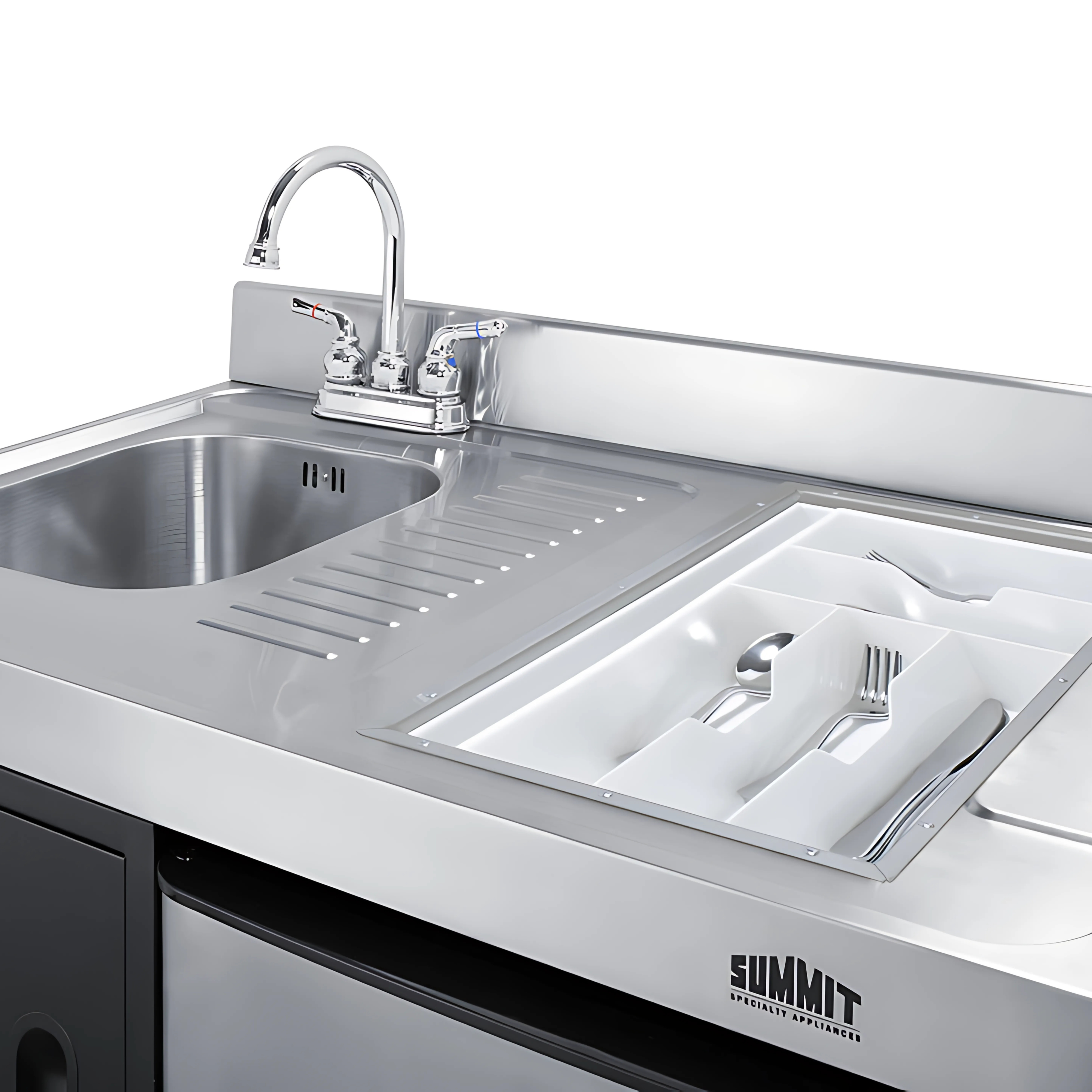 Summit 63" Wide All-in-One Kitchenette with Electric Range ACK63ELSTB
