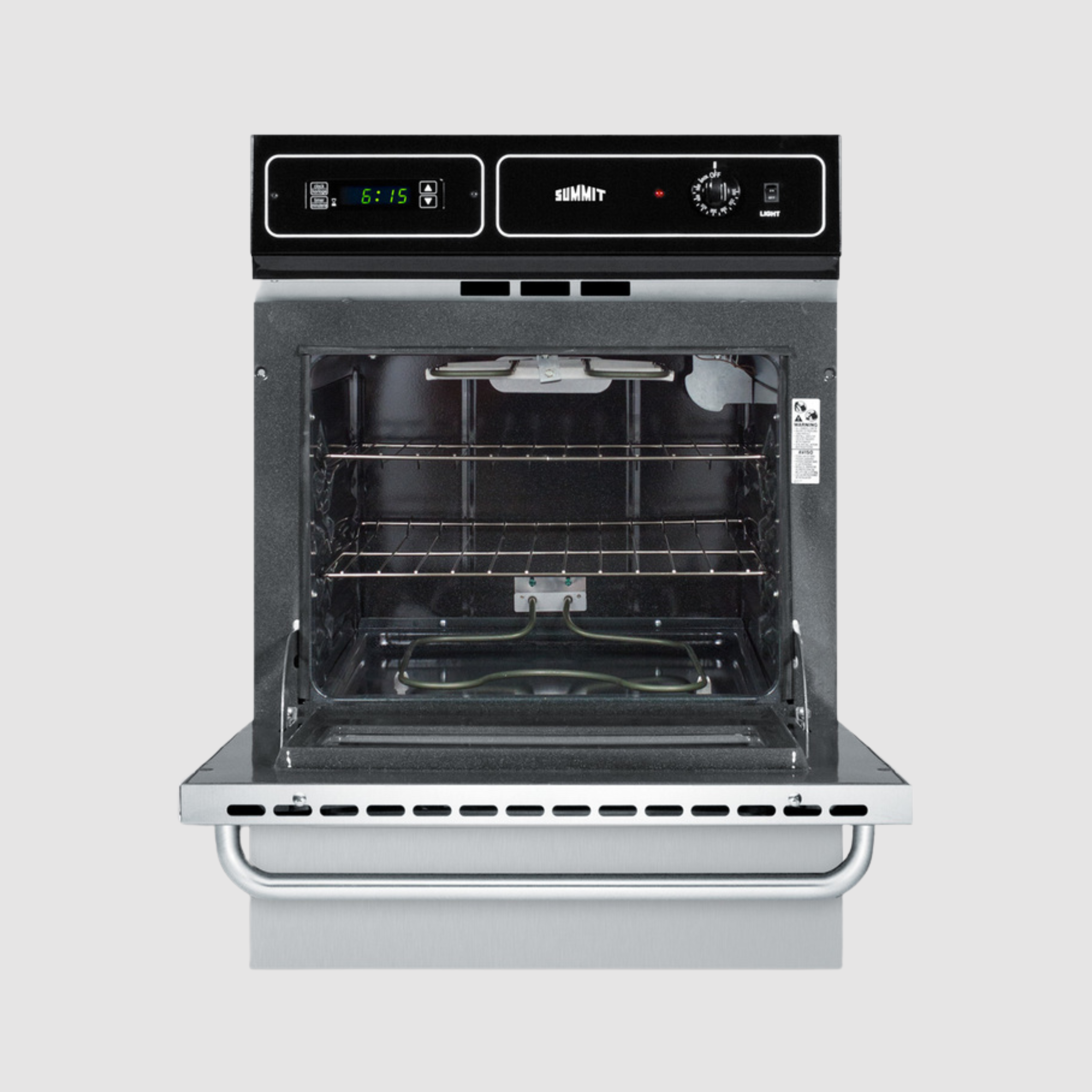 Summit 24" Wide Electric Wall Oven, 220/240V and 115/120V TEM721BKW