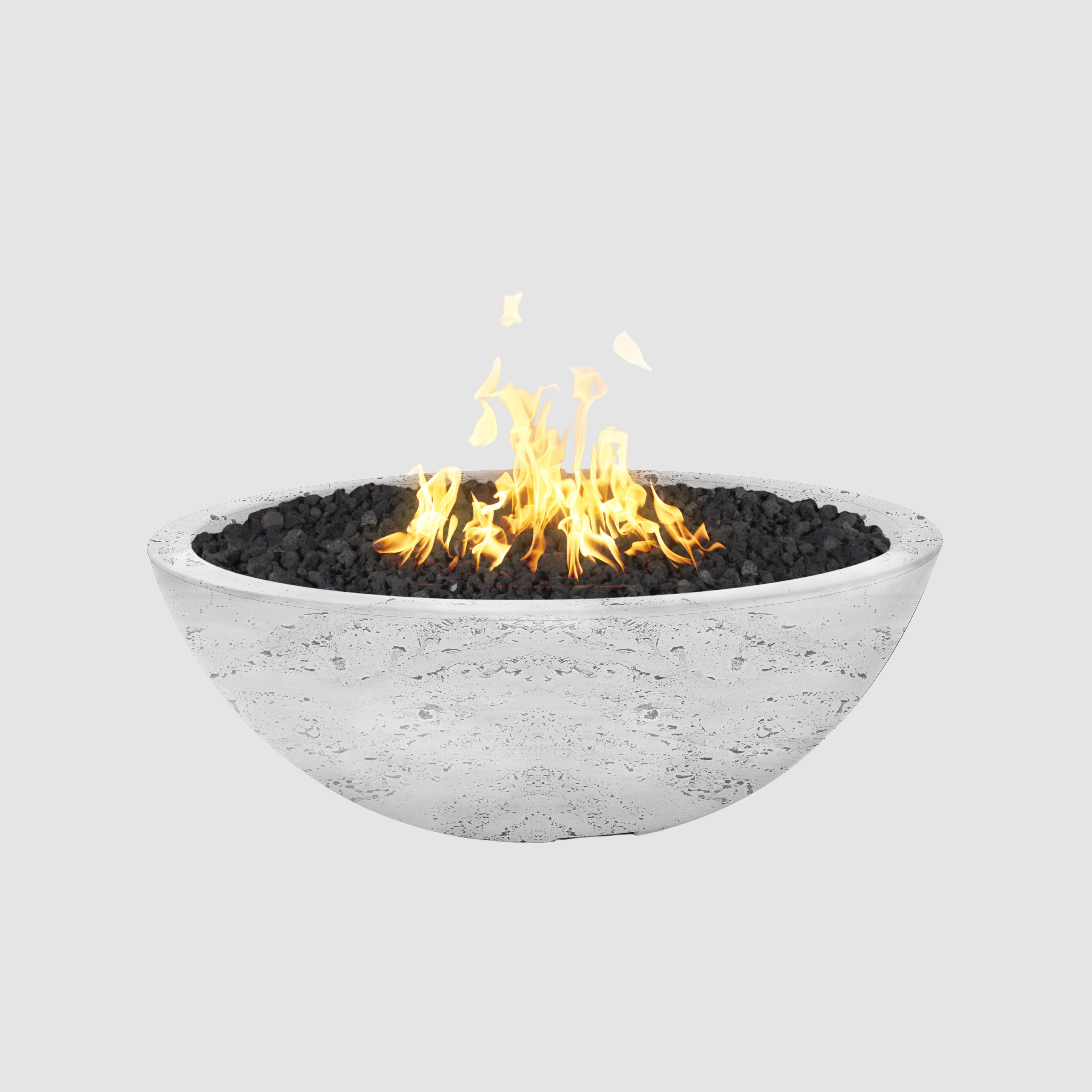 The Outdoor Plus Sedona Fire Pit - Narrow Ledge - 15” Tall GFRC Concrete
