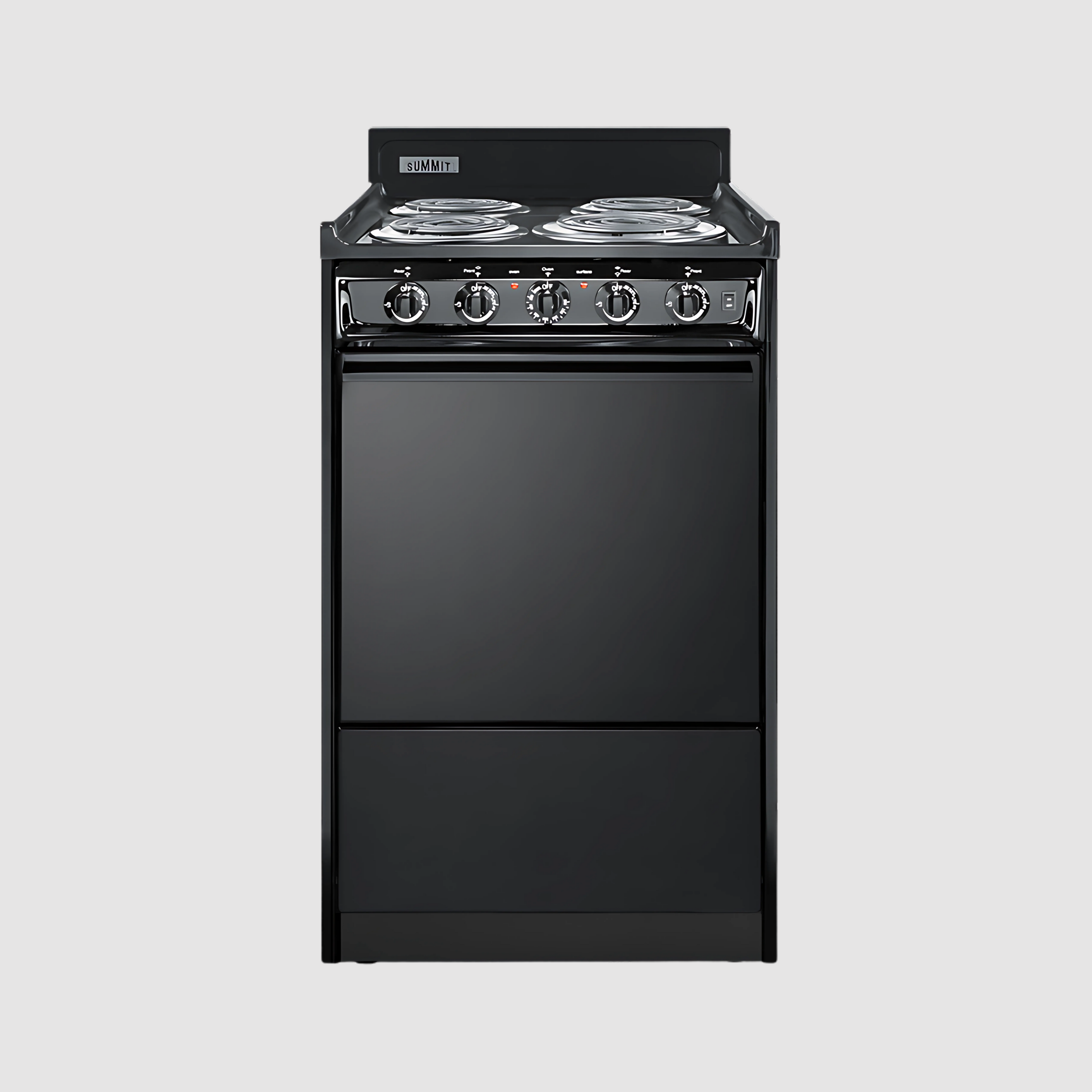 Summit 20" Wide Electric Coil Top Range with 4 Iches Backguard WEM110