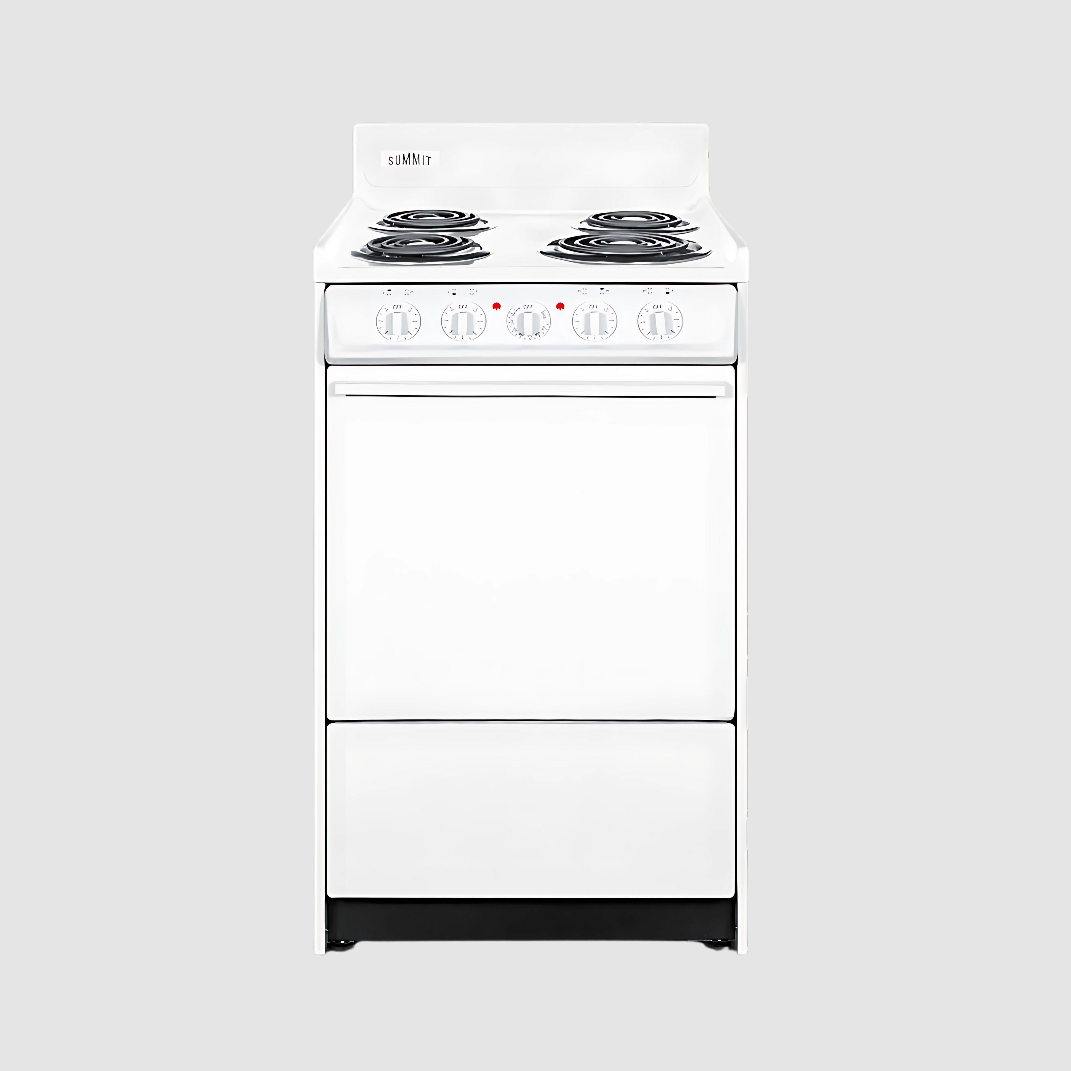 Summit 20" Wide Electric Coil Top Range with 4 Iches Backguard WEM110