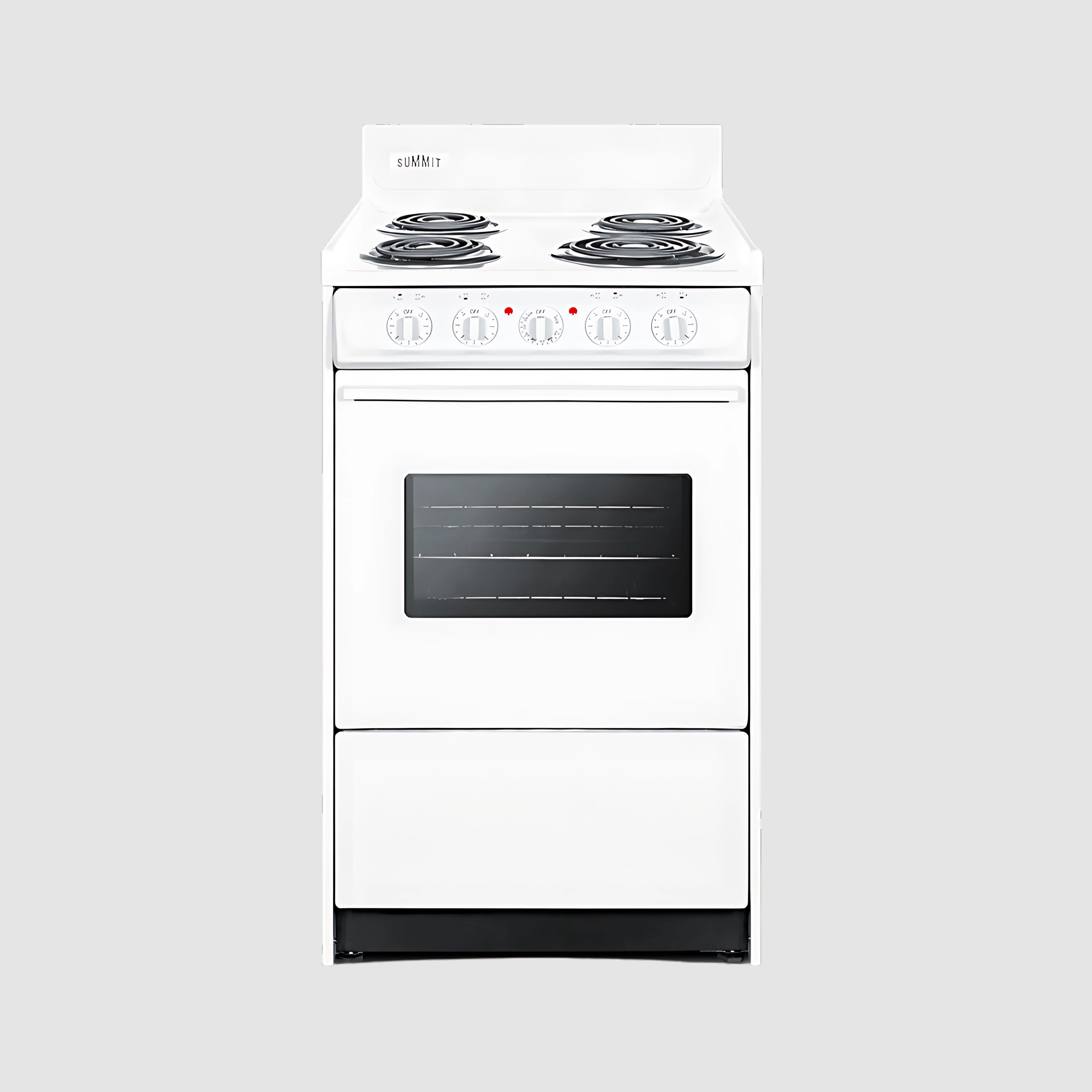 Summit 20" Wide Electric Coil Top Range with 4 Iches Backguard WEM110
