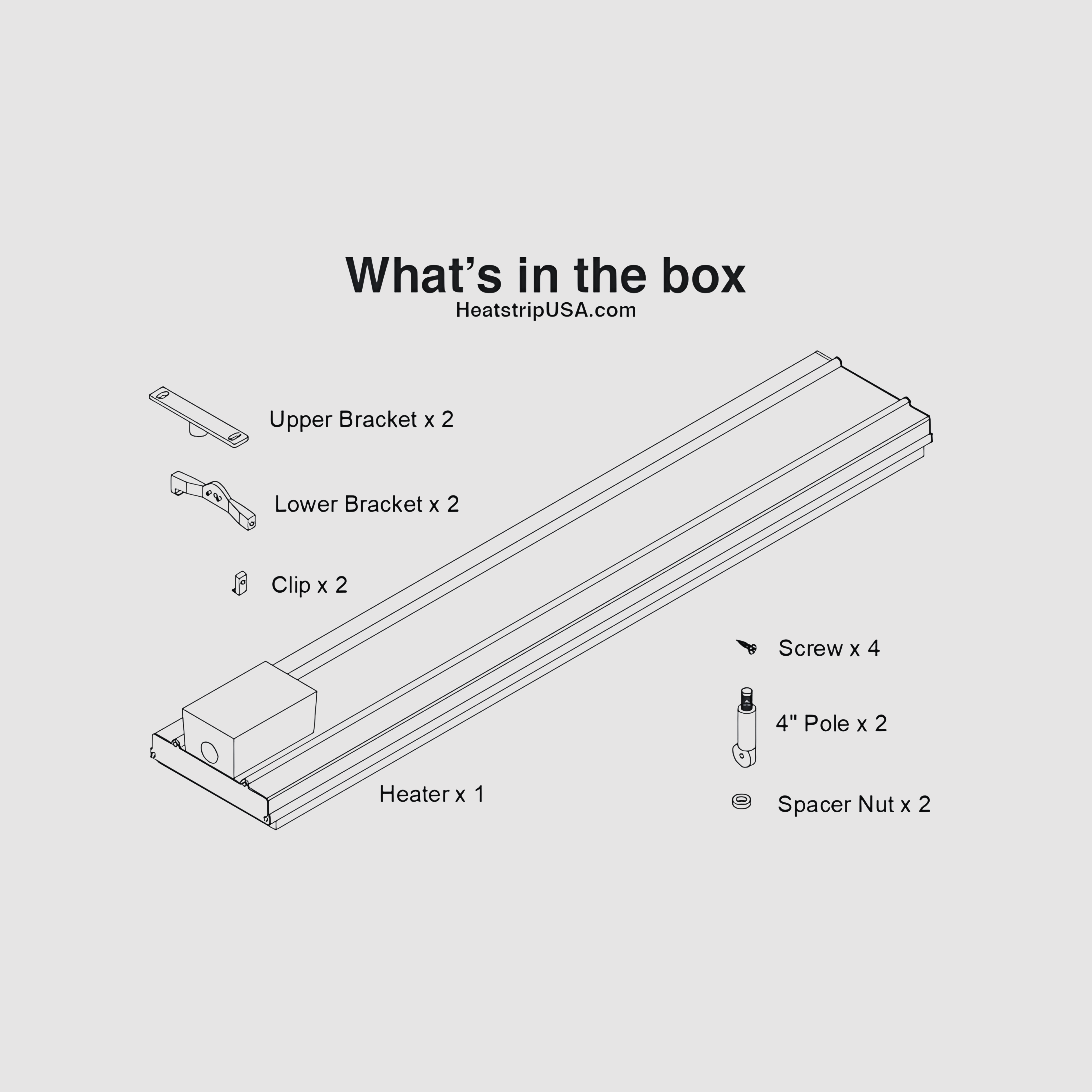 Heatstrip Regular 2400 Watt 240 Volt