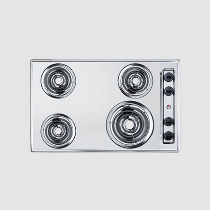 Summit 30" Wide 4-Burner Gas Cooktop Electric ZNL053