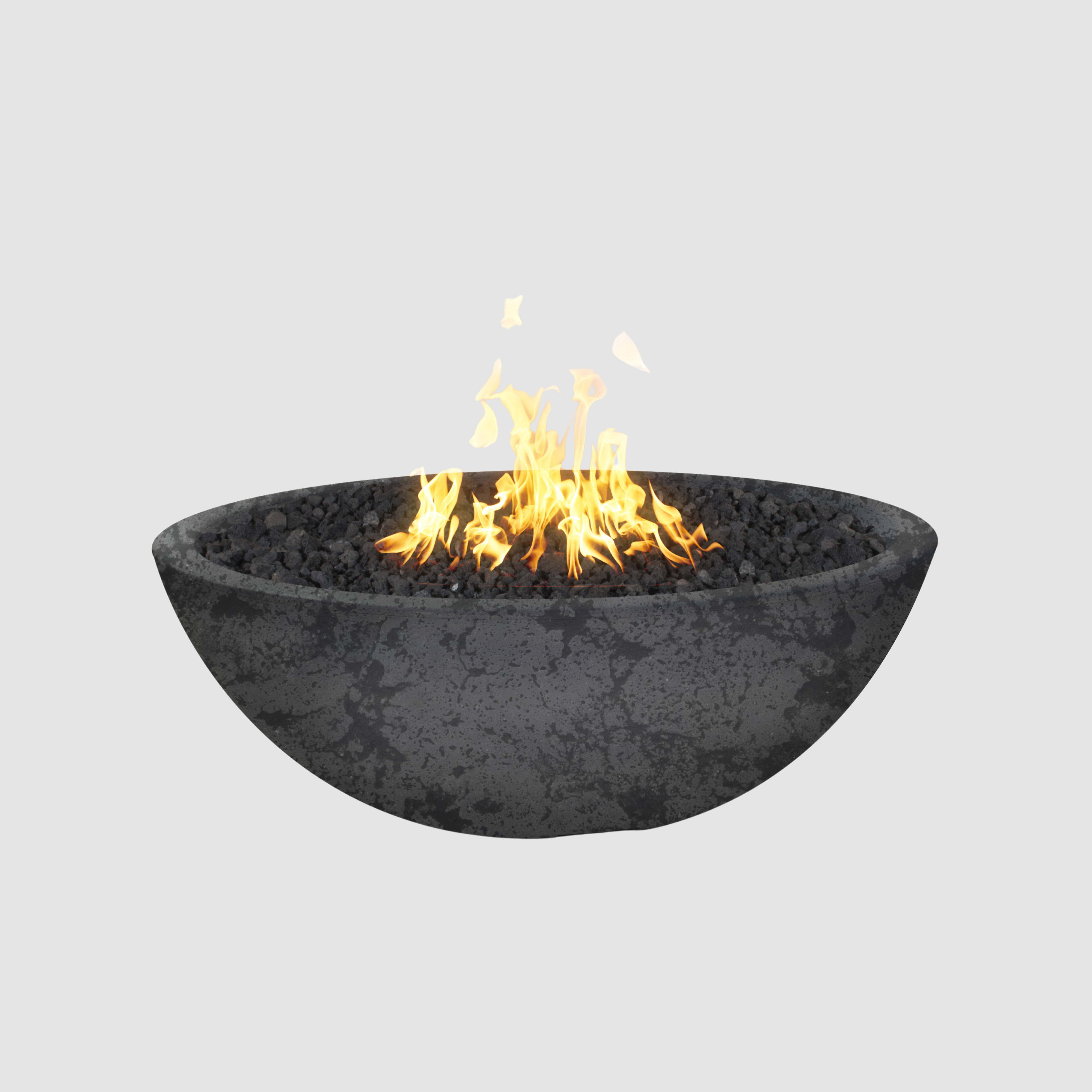The Outdoor Plus Sedona Fire Pit - Narrow Ledge - 15” Tall GFRC Concrete