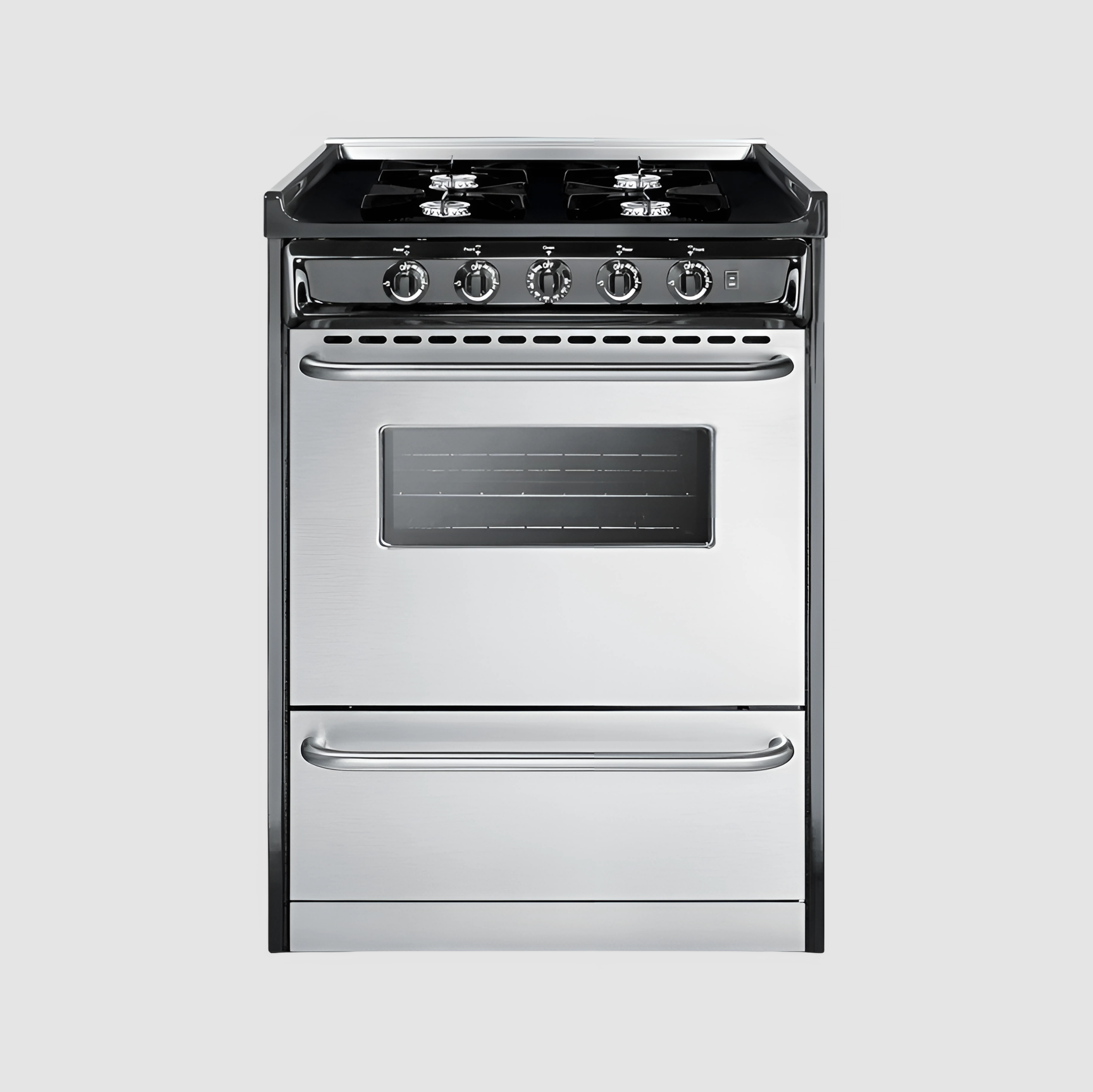 Summit 20" Wide Gas Range, Open Burners TNM1107BRW